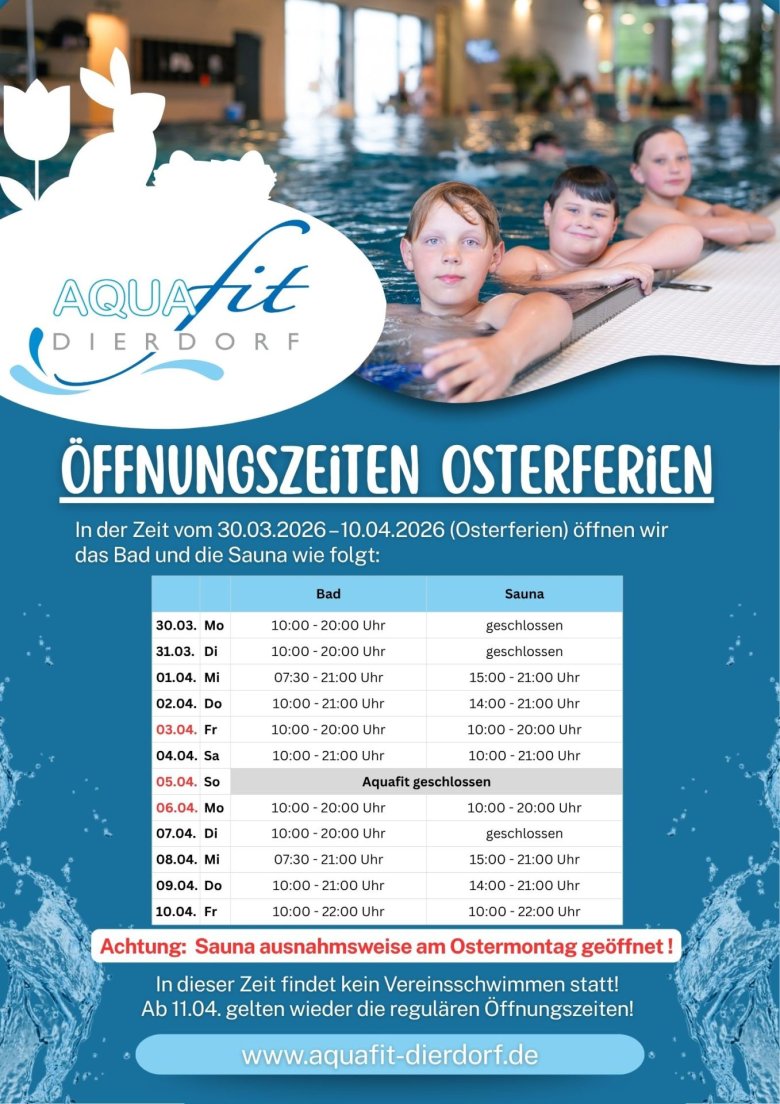 Öffnungszeiten Osterferien - 1