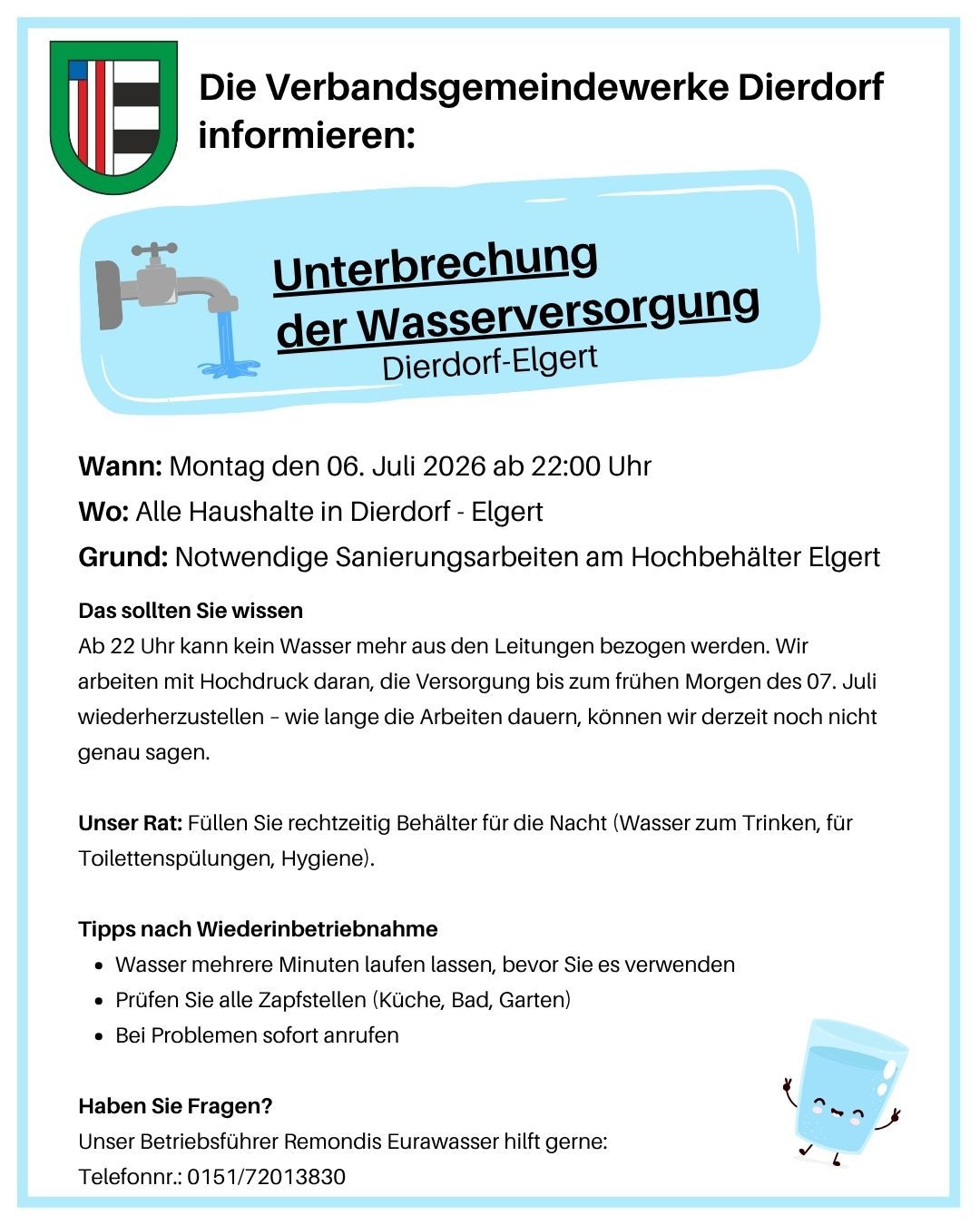 Kopie von Die Verbandsgemeindewerke Dierdorf informieren: (Instagram-Post (4:5)) - 2