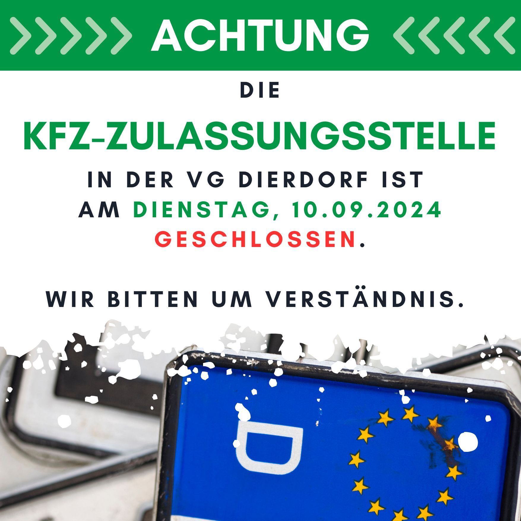 Zulassung geschlossen - 1 Zulassung geschlossen - 1